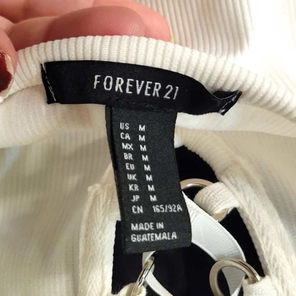 Plunging Lace Up Ribbed Bodysuit - Picture 4 of 8